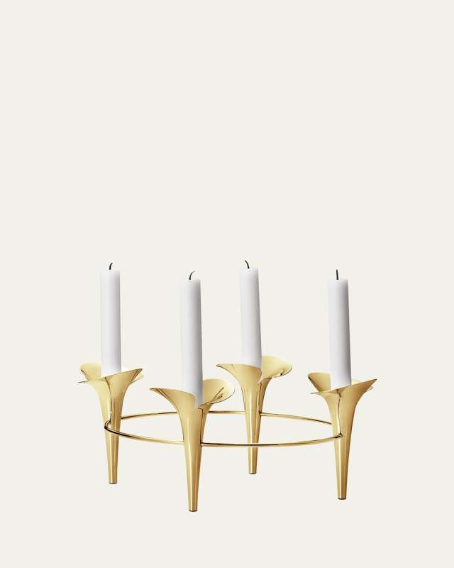 Bloom 18K Gold-Plated Taper Candleholder